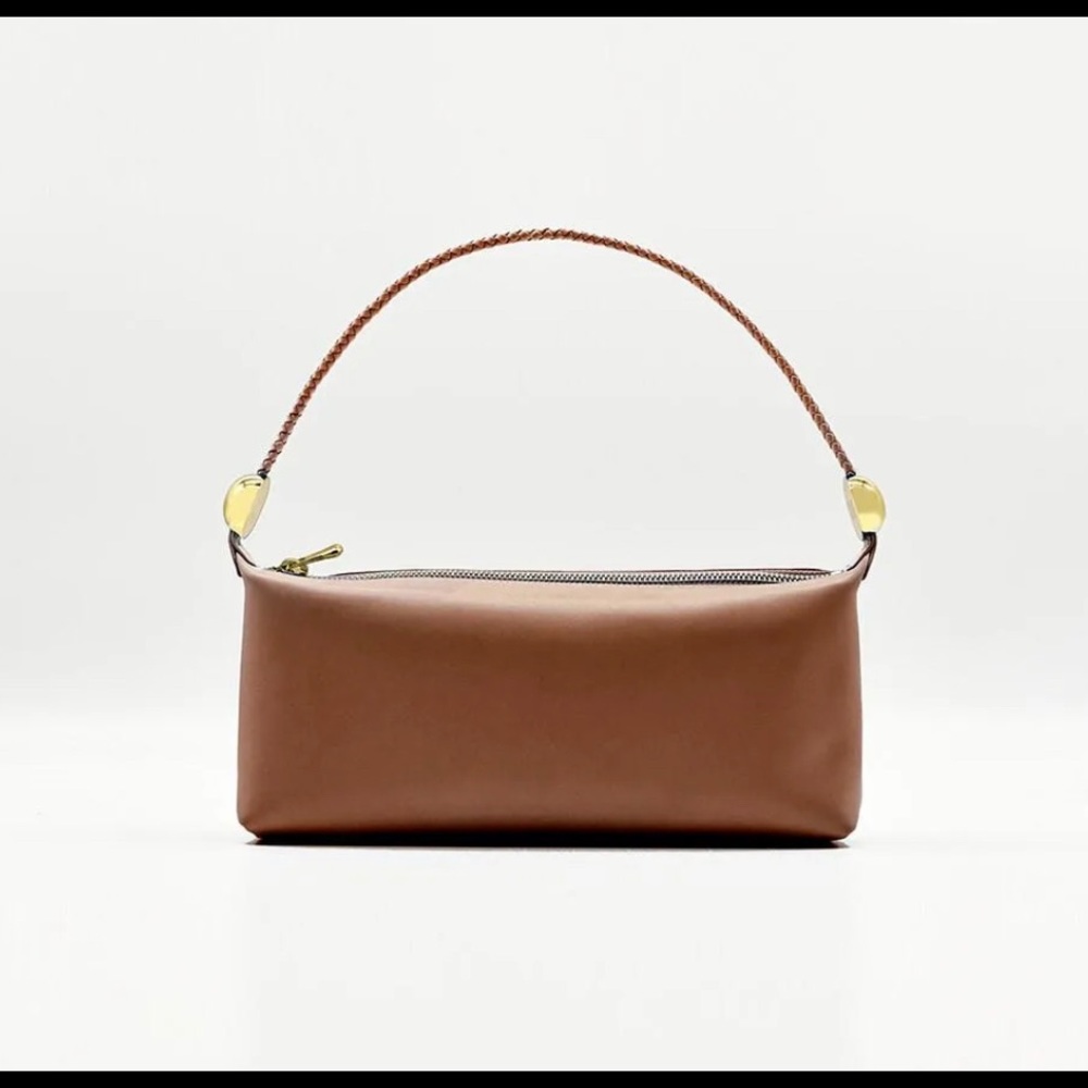 Genuine Issi Leather Baguette Bag Tan NEVER USED